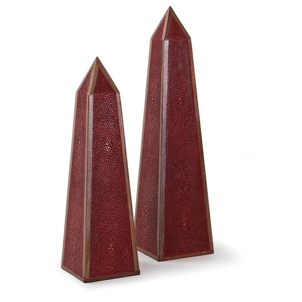 Shagreen Walnut Obelisk Small